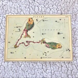 Vintage Pisces Constellation Art Print